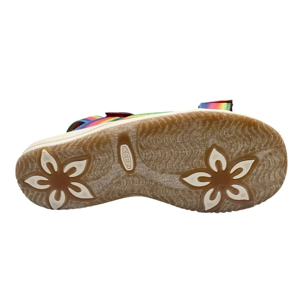 KEEN Youth Girls Elle Backstrap Sandal Size 6/Women's Size 8 Rainbow Adjustable